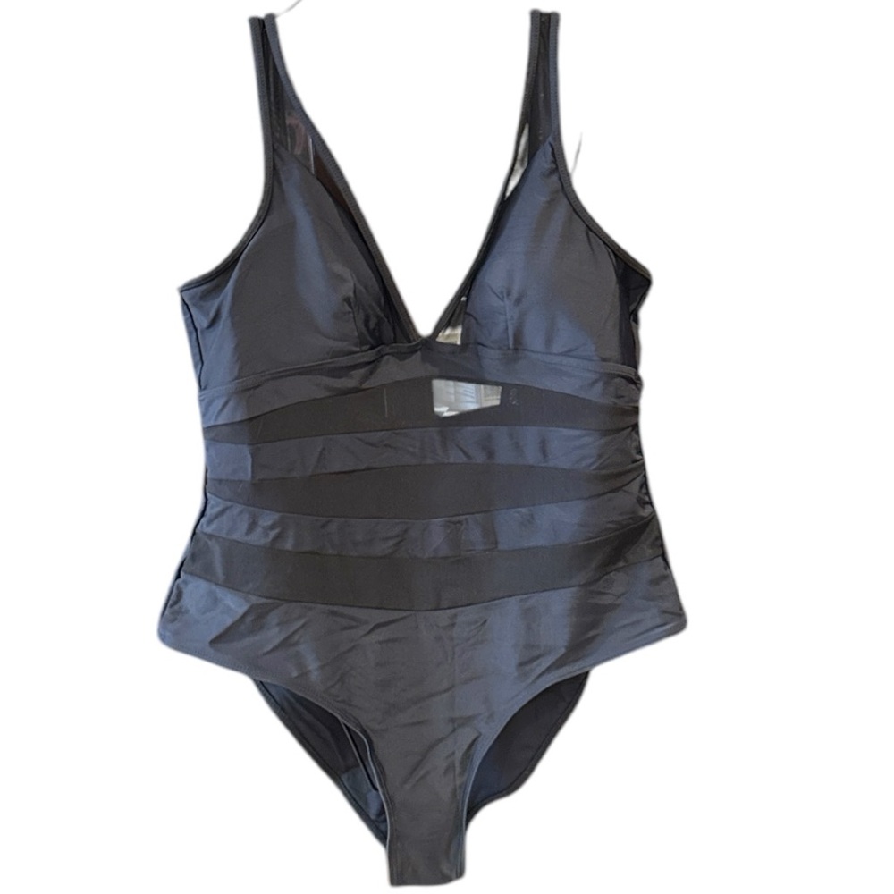 Elegant Black Women's one piece Swimsuit Sz XXL